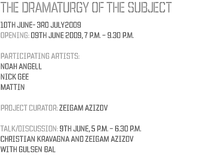 The dramaturgy of the subject